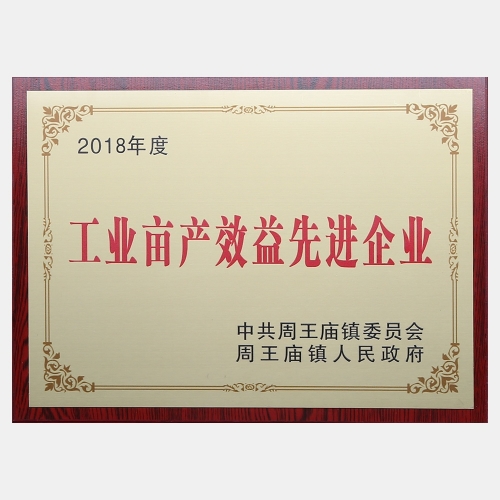 2018年度工業(yè)畝產效益先進企業(yè)